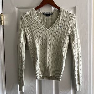 Ralph Lauren Sport Pullover Cable-knit Sweater, Pale Green, Sz Small